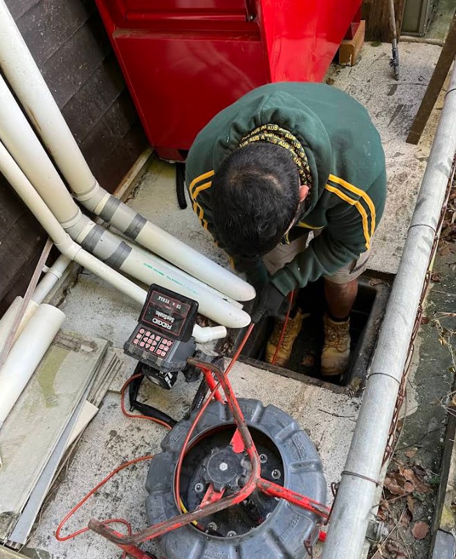 Drain camera inspection and clearing